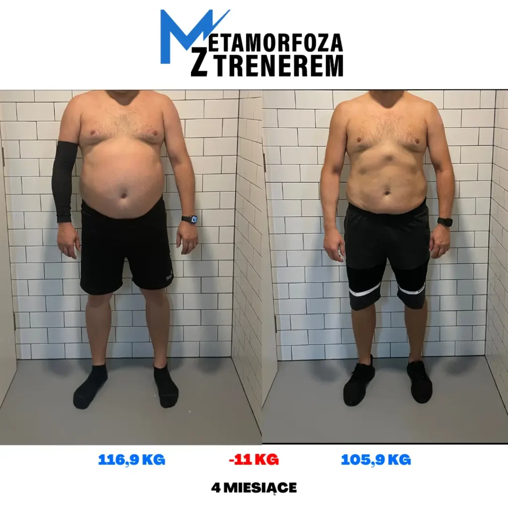 Utrata 11 kg wagi przez Pawła- 4 miesięczna metamorfoza