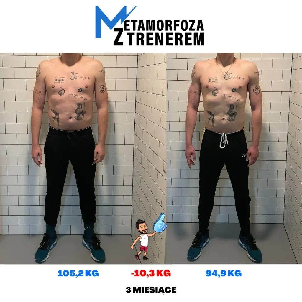 Przed i po- Pawła! -10,3 kg!